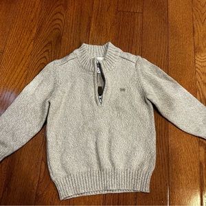 Carters 2T boys half-zip sweater pullover cream colored